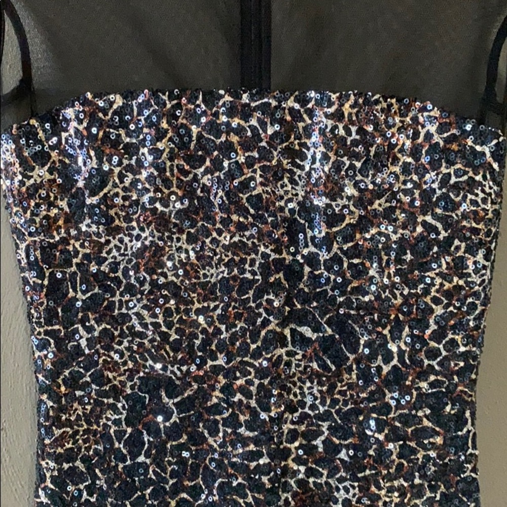 Sequin And Mesh Minidress - image 3